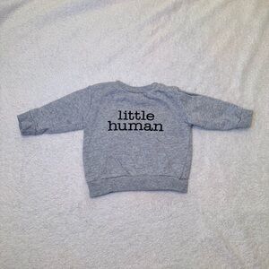 Indigo Kids Heather Gray 'Little Human' Sweatshirt